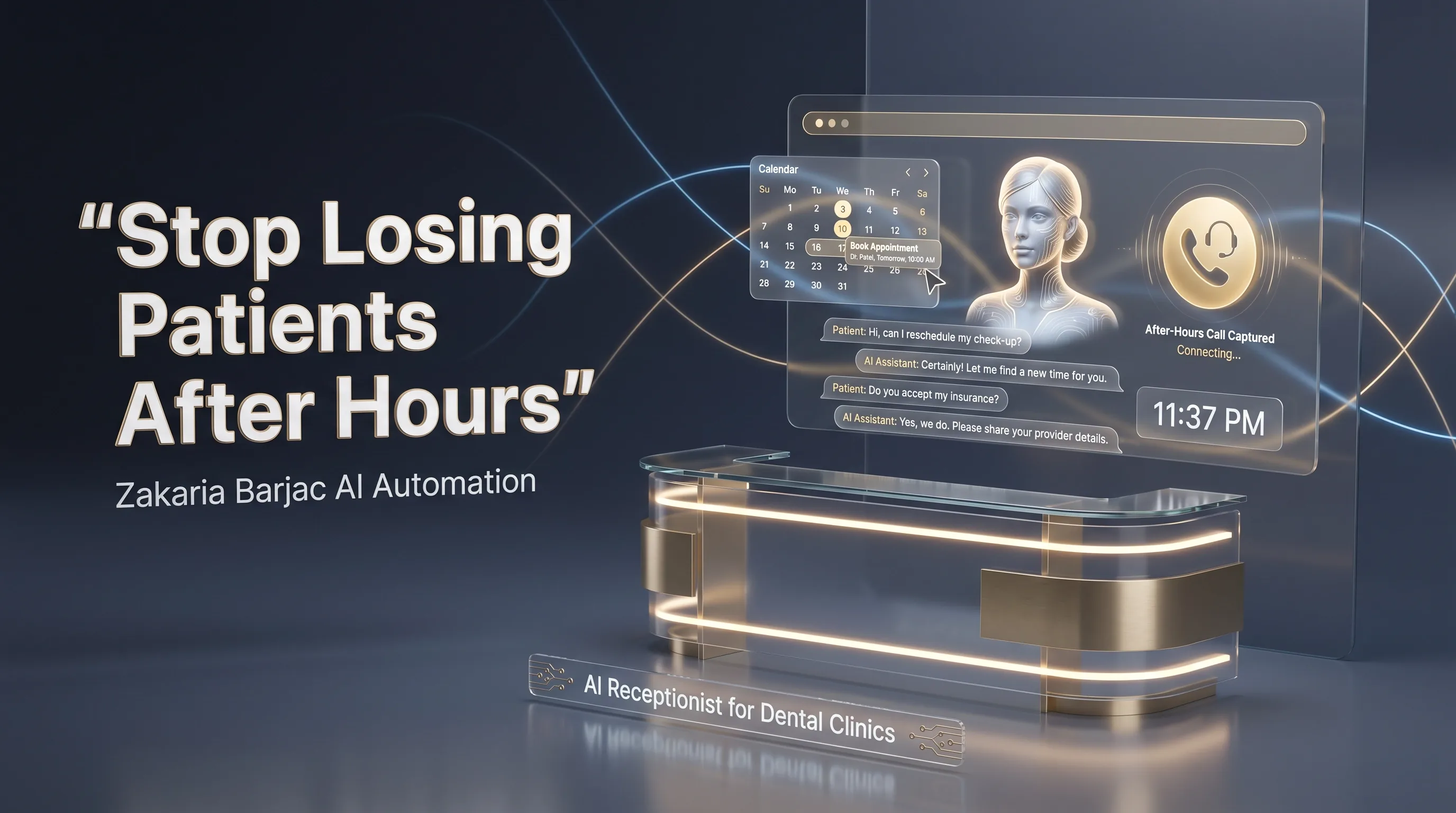 AI receptionist for dental clinics booking after-hours patient calls