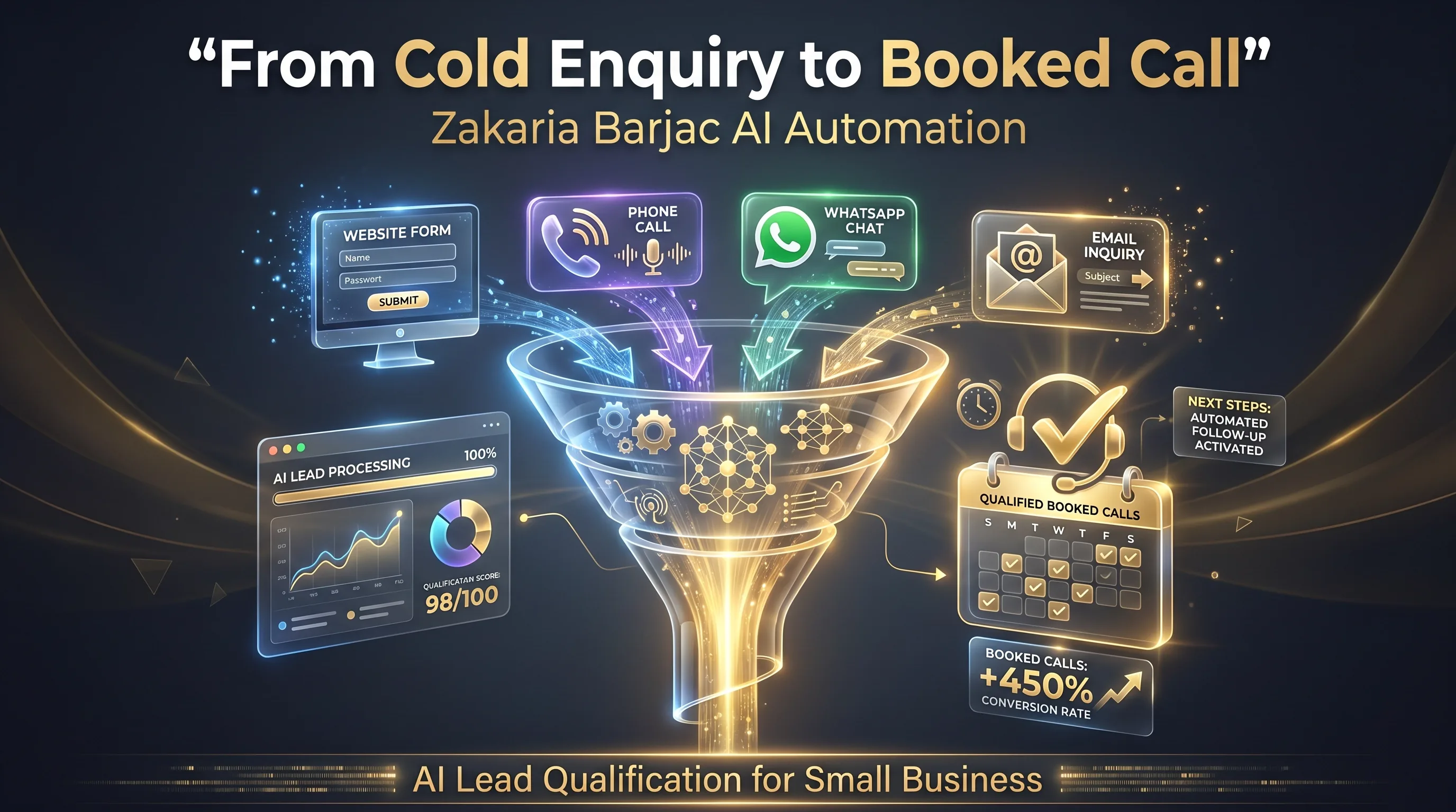 AI lead qualification system converting small business enquiries into booked calls